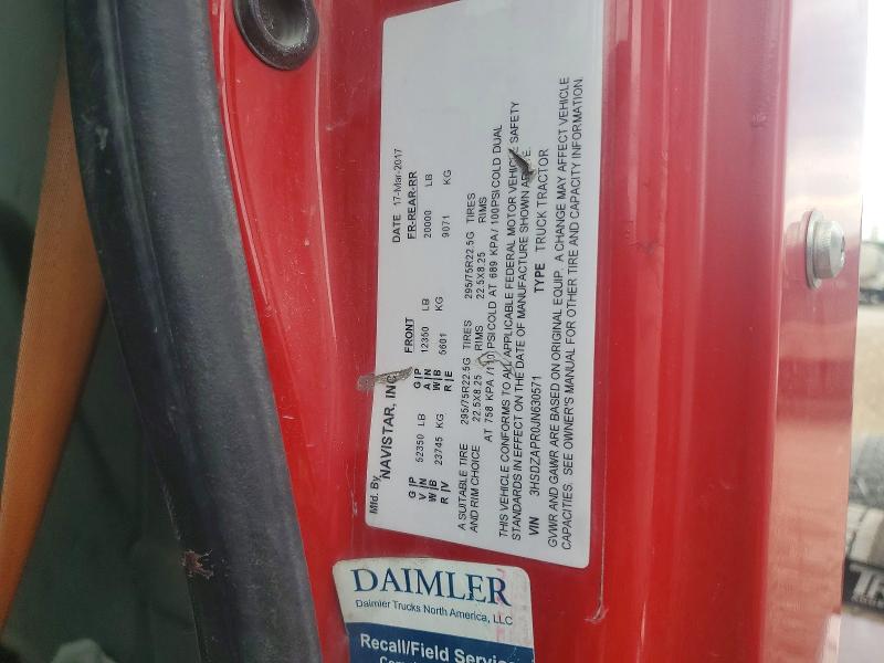 Продаж на аукціоні авто 2018 International Lt625, vin: 3HSDZAPR0JN630571, номер лоту: 65105826