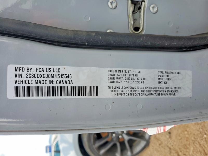 Aukcja sprzedaży 2021 Dodge Charger, vin: 2C3CDXGJ0MH515546, numer aukcji: 64942436