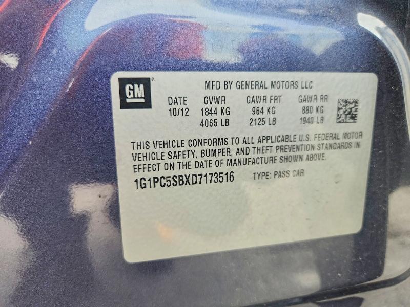 Продаж на аукціоні авто 2013 Chevrolet Cruze, vin: 1G1PC5SBXD7173516, номер лоту: 64102806