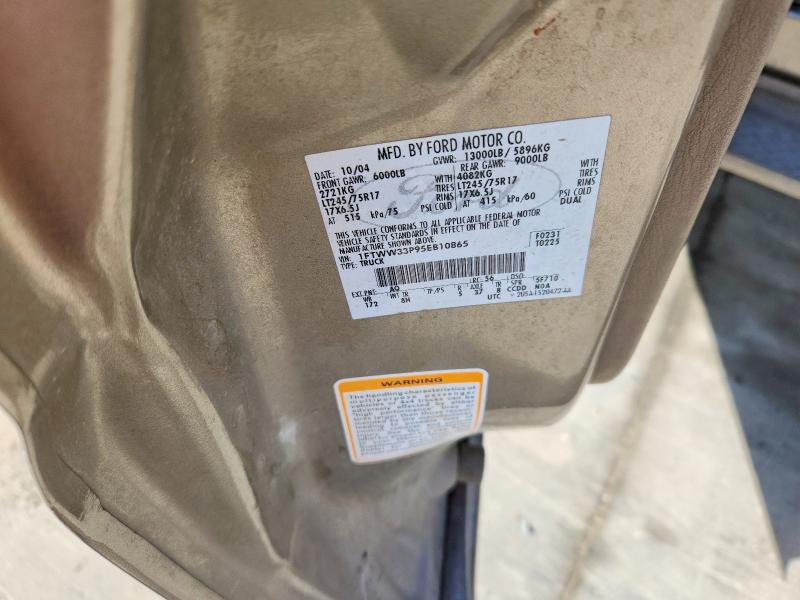 2005 Ford F350 მანქანა იყიდება აუქციონზე, vin: 1FTWW33P95EB10865, აუქციონის ნომერი: 65475136