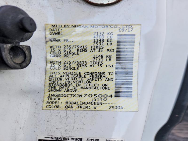 66973306 :رقم المزاد ، 1N6BD0CT8JN705004 vin ، 2018 Nissan Frontier مزاد بيع