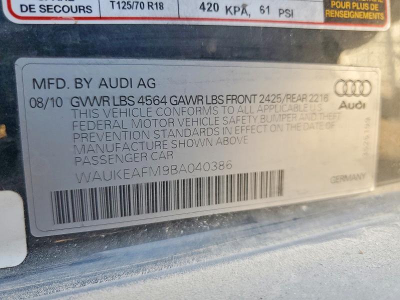 Aukcja sprzedaży 2011 Audi A3, vin: WAUKEAFM9BA040386, numer aukcji: 57865426