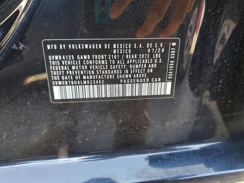 Продаж на аукціоні авто 2020 Volkswagen Jetta, vin: 3VWEB7BU6LM023452, номер лоту: 65373736