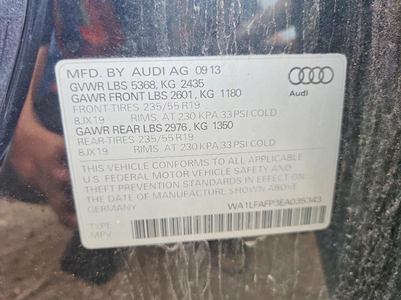 Продажа на аукционе авто 2014 Audi Q5, vin: WA1LFAFP3EA035343, номер лота: 64029416
