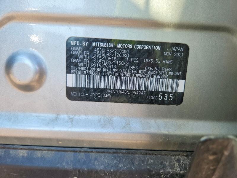 63239076 :رقم المزاد ، JA4ATUAA6NZ054247 vin ، 2022 Mitsubishi Eclipse Cross مزاد بيع