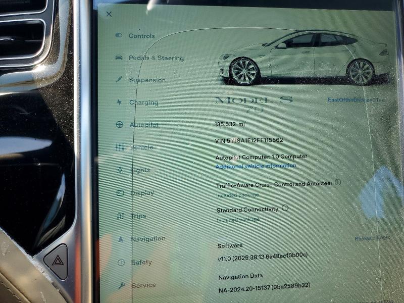 Aukcja sprzedaży 2015 Tesla Model S, vin: 5YJSA1E12FF115562, numer aukcji: 64502536