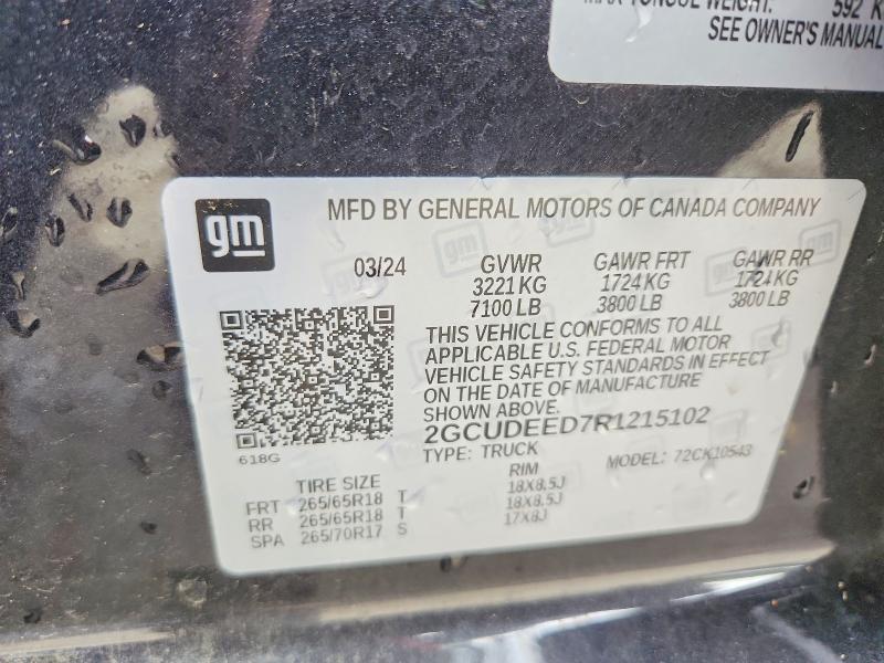 66443226 :رقم المزاد ، 2GCUDEED7R1215102 vin ، 2024 Chevrolet Silverado مزاد بيع