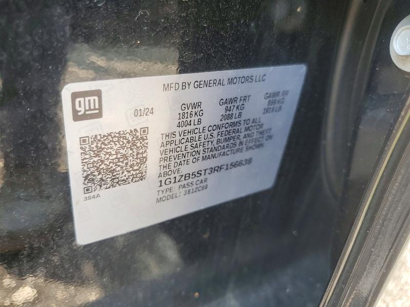 Продаж на аукціоні авто 2024 Chevrolet Malibu, vin: 1G1ZB5ST3RF156638, номер лоту: 64514226