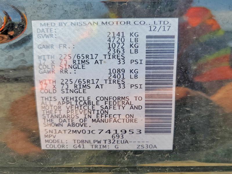 Продаж на аукціоні авто 2018 Nissan Rogue, vin: 5N1AT2MV0JC741953, номер лоту: 63669456