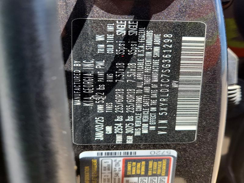 64661666 :رقم المزاد ، 5XYRLDJC7SG361298 vin ، 2025 Kia Sorento مزاد بيع