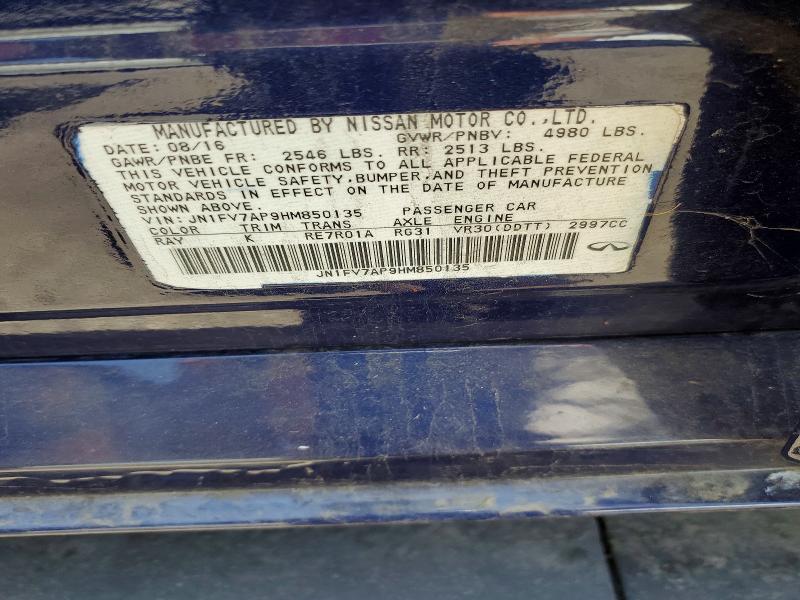 Продажа на аукционе авто 2017 Infiniti Q50, vin: JN1FV7AP9HM850135, номер лота: 64142726