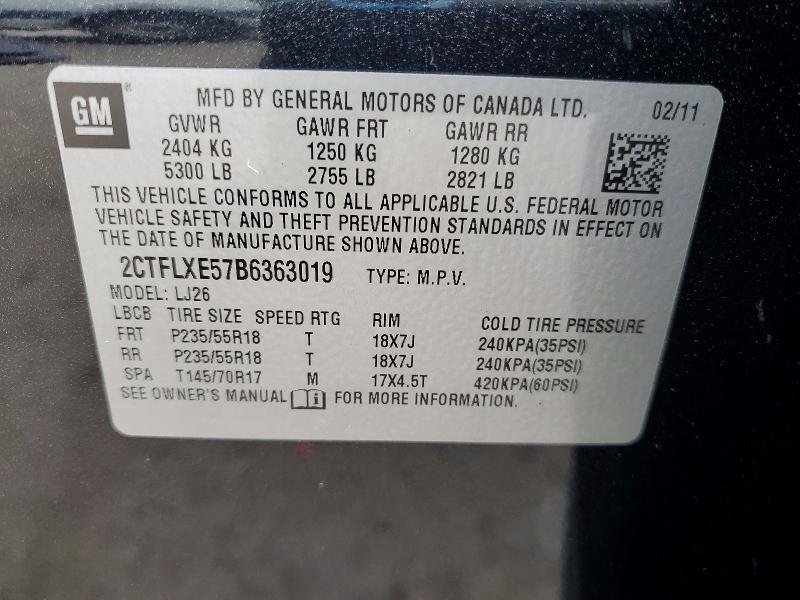 Aukcja sprzedaży 2011 Gmc Terrain, vin: 2CTFLXE57B6363019, numer aukcji: 66522196