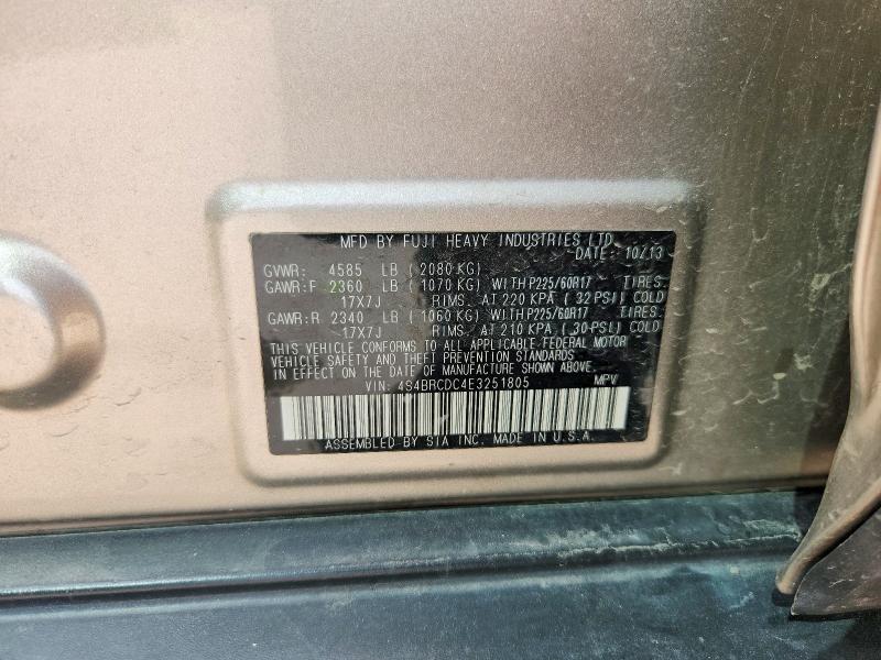 Aukcja sprzedaży 2014 Subaru Outback, vin: 4S4BRCDC4E3251805, numer aukcji: 66012076