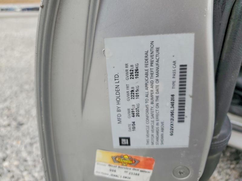 Продаж на аукціоні авто 2005 Pontiac Gto, vin: 6G2VX12U95L345208, номер лоту: 64783796