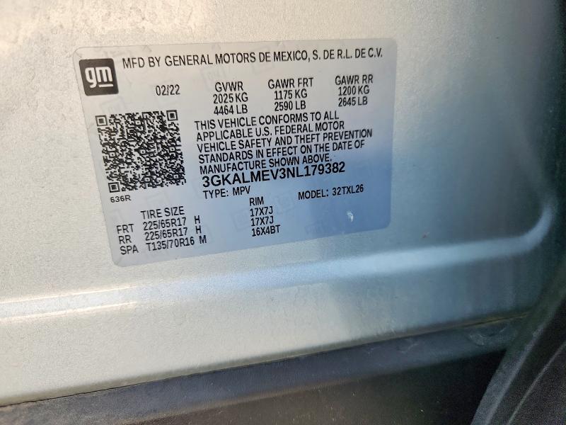 Aukcja sprzedaży 2022 Gmc Terrain, vin: 3GKALMEV3NL179382, numer aukcji: 63759116