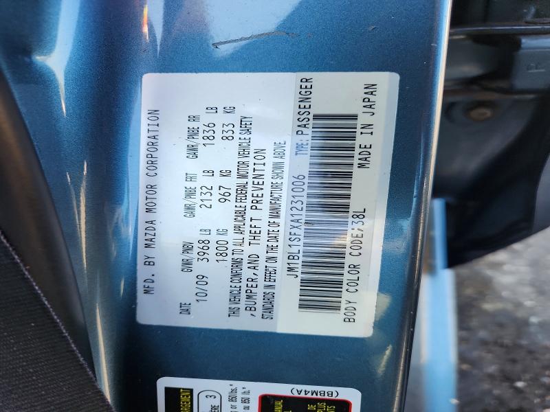 Aukcja sprzedaży 2010 Mazda 3, vin: JM1BL1SFXA1231006, numer aukcji: 64778776