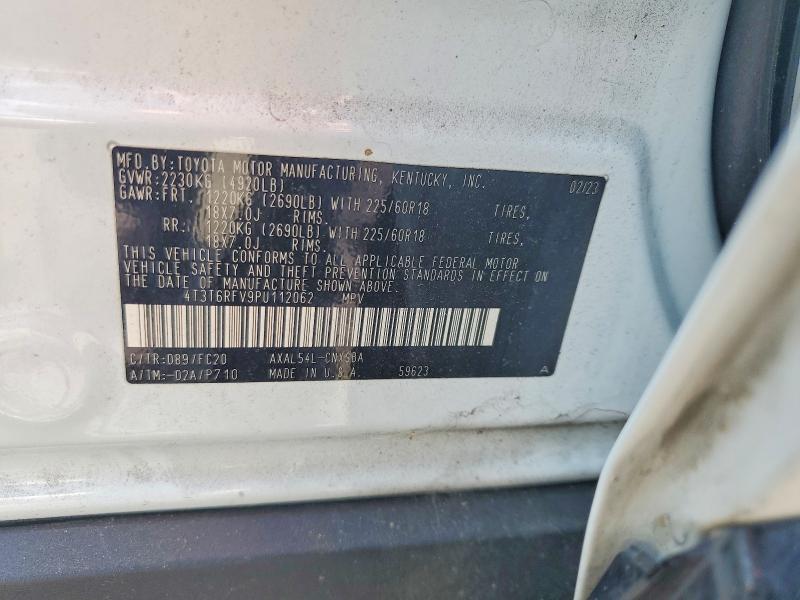 Продаж на аукціоні авто 2023 Toyota Rav4, vin: 4T3T6RFV9PU112062, номер лоту: 64504966