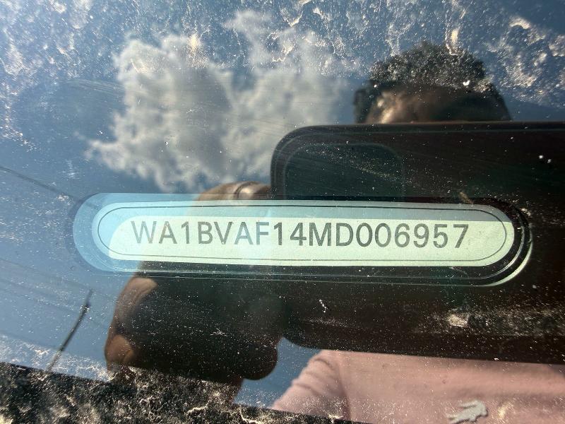 66658416 :رقم المزاد ، WA1BVAF14MD006957 vin ، 2021 Audi Q8 مزاد بيع