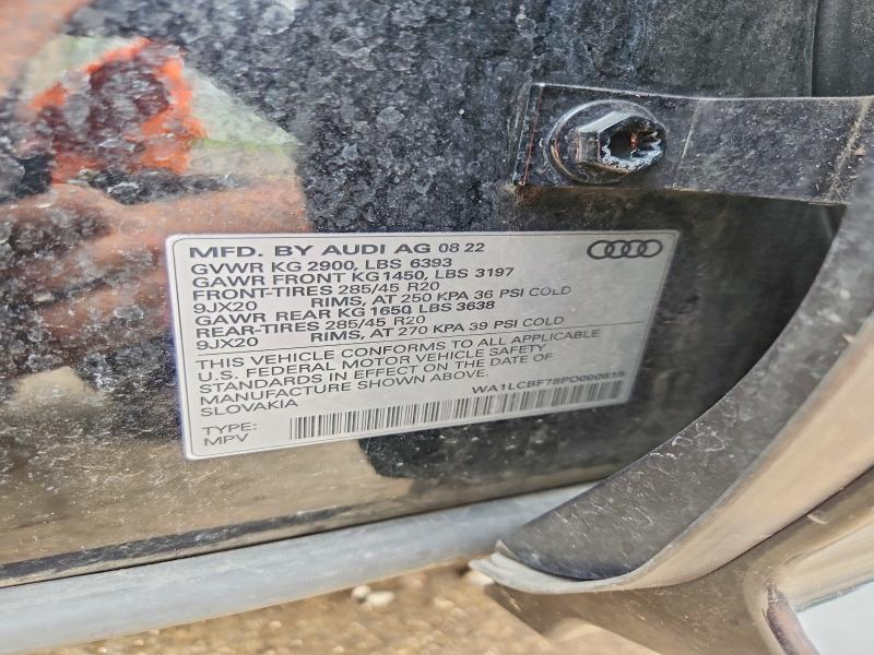2023 Audi Q7 მანქანა იყიდება აუქციონზე, vin: WA1LCBF78PD000815, აუქციონის ნომერი: 64629136