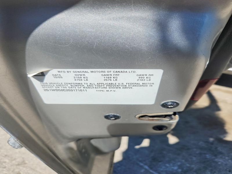 2006 Chevrolet Impala მანქანა იყიდება აუქციონზე, vin: 2G1WD58C269171611, აუქციონის ნომერი: 63663126