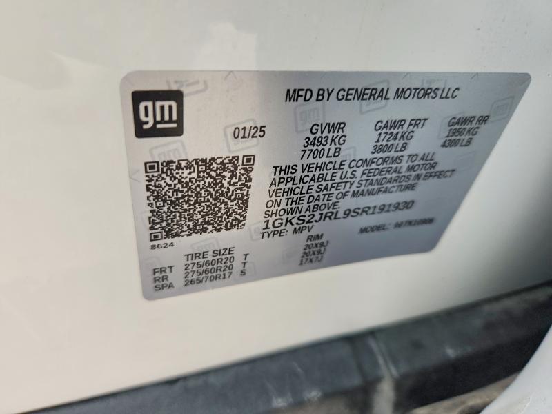 Продажа на аукционе авто 2025 Gmc Yukon Xl, vin: 1GKS2JRL9SR191930, номер лота: 62634706
