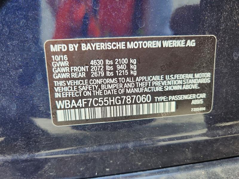 Aukcja sprzedaży 2017 Bmw 430i, vin: WBA4F7C55HG787060, numer aukcji: 61379246