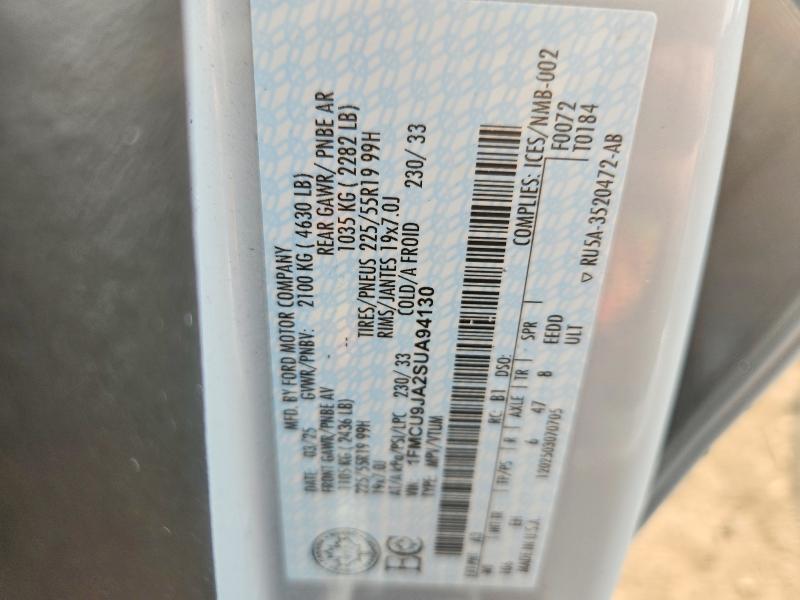 Aukcja sprzedaży 2025 Ford Escape, vin: 1FMCU9JA2SUA94130, numer aukcji: 64494556