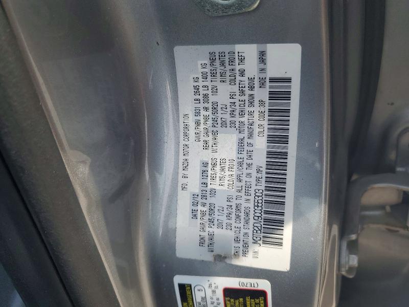 Aukcja sprzedaży 2012 Mazda Cx-9, vin: JM3TB2DV9C0355303, numer aukcji: 64741386