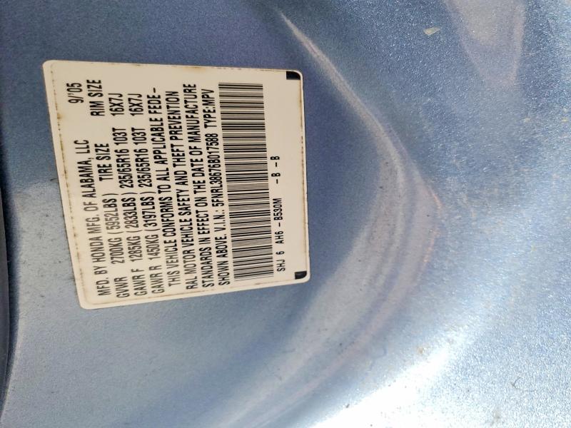 Aukcja sprzedaży 2006 Honda Odyssey, vin: 5FNRL38676B017588, numer aukcji: 65272176