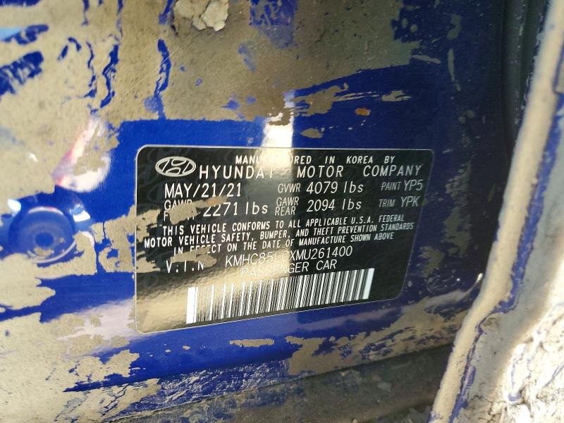 Aukcja sprzedaży 2021 Hyundai Ioniq, vin: KMHC85LCXMU261400, numer aukcji: 66939716