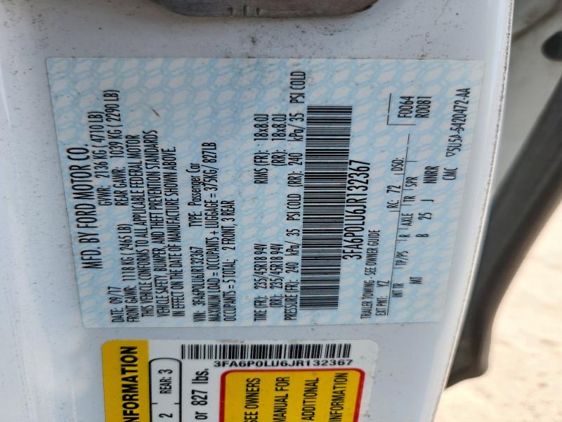 Aukcja sprzedaży 2018 Ford Fusion, vin: 3FA6P0LU6JR132367, numer aukcji: 66504216