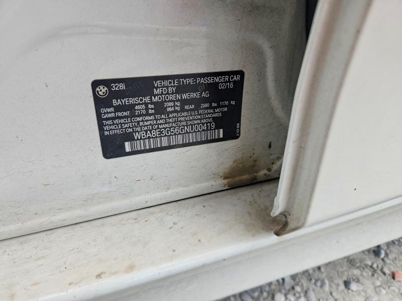 Aukcja sprzedaży 2016 Bmw 328, vin: WBA8E3G56GNU00419, numer aukcji: 64805366