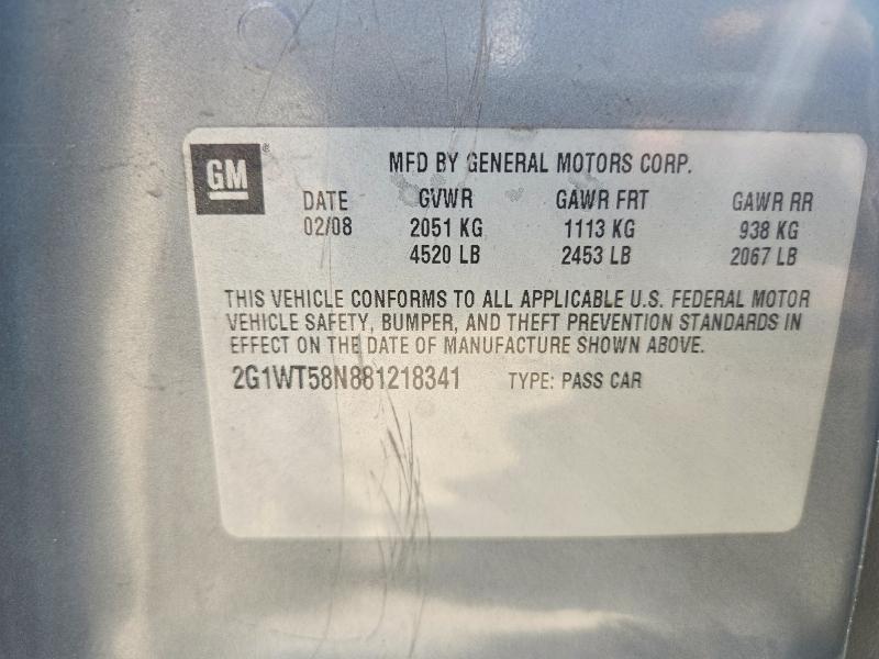 Продаж на аукціоні авто 2008 Chevrolet Impala, vin: 2G1WT58N881218341, номер лоту: 63952336