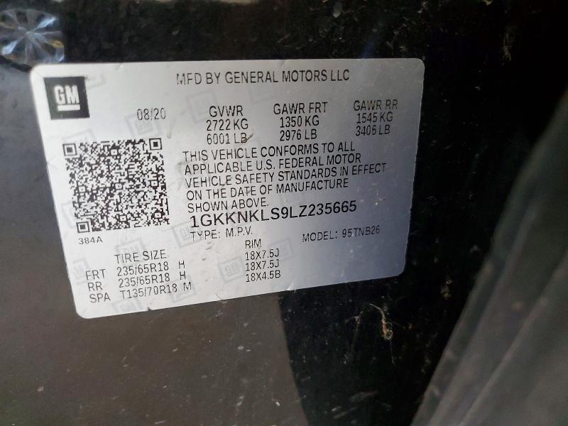 Продаж на аукціоні авто 2020 Gmc Acadia, vin: 1GKKNKLS9LZ235665, номер лоту: 67095726