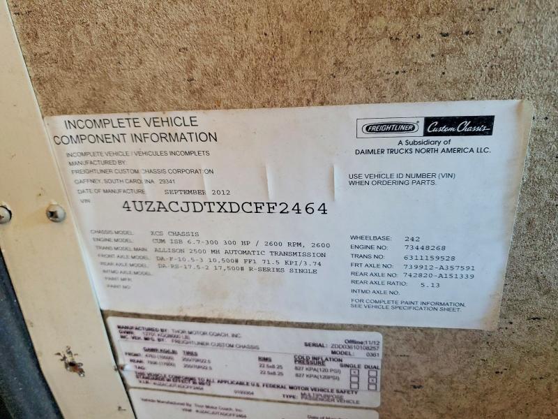 Продаж на аукціоні авто 2013 Freightliner Unknown, vin: 4UZACJDTXDCFF2464, номер лоту: 65357346