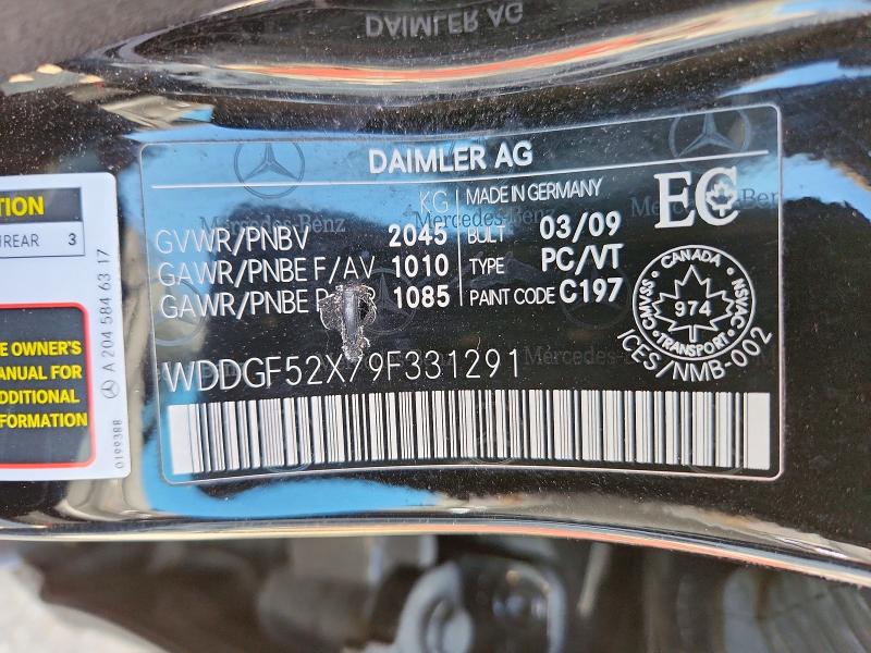 Aukcja sprzedaży 2009 Mercedes-benz C, vin: WDDGF52X79F331291, numer aukcji: 66938966