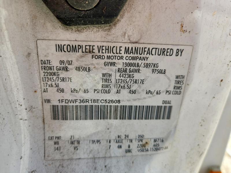 2008 Ford F350 მანქანა იყიდება აუქციონზე, vin: 1FDWF36R18EC52608, აუქციონის ნომერი: 64222546