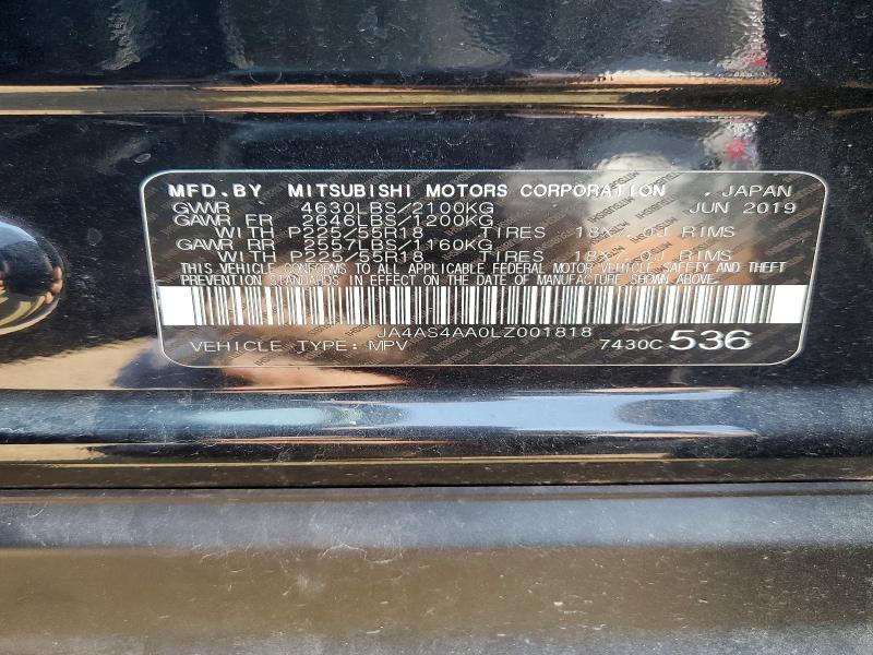 Aukcja sprzedaży 2020 Mitsubishi Eclipse Cross, vin: JA4AS4AA0LZ001818, numer aukcji: 66502846
