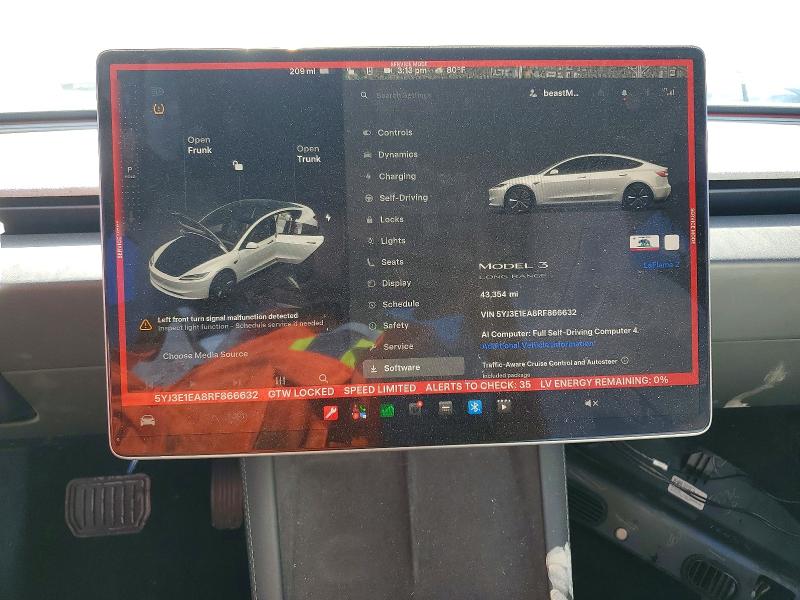 Продаж на аукціоні авто 2024 Tesla Model 3, vin: 5YJ3E1EA8RF866632, номер лоту: 67298886