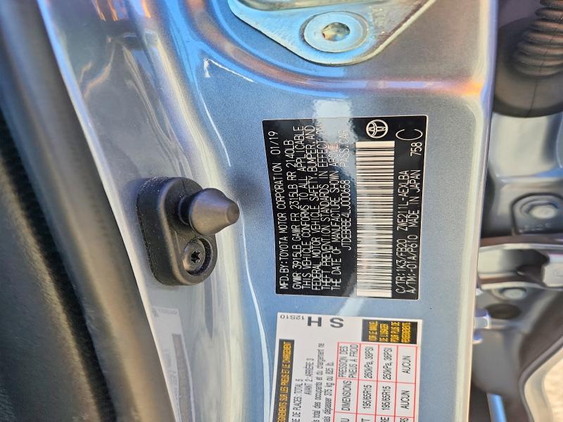 Aukcja sprzedaży 2020 Toyota Corolla, vin: JTDEBRBE4LJ000658, numer aukcji: 66504186