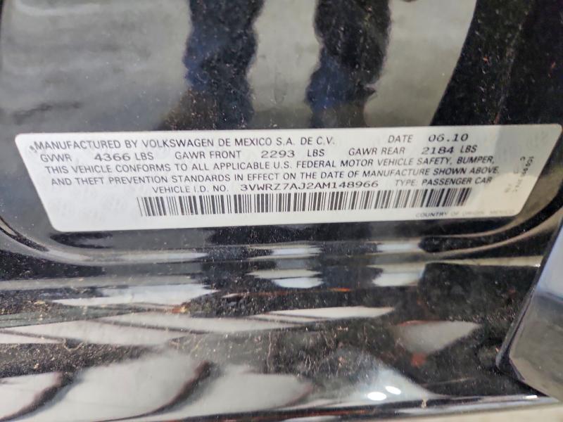 2010 Volkswagen Jetta მანქანა იყიდება აუქციონზე, vin: 3VWRZ7AJ2AM148966, აუქციონის ნომერი: 63817896