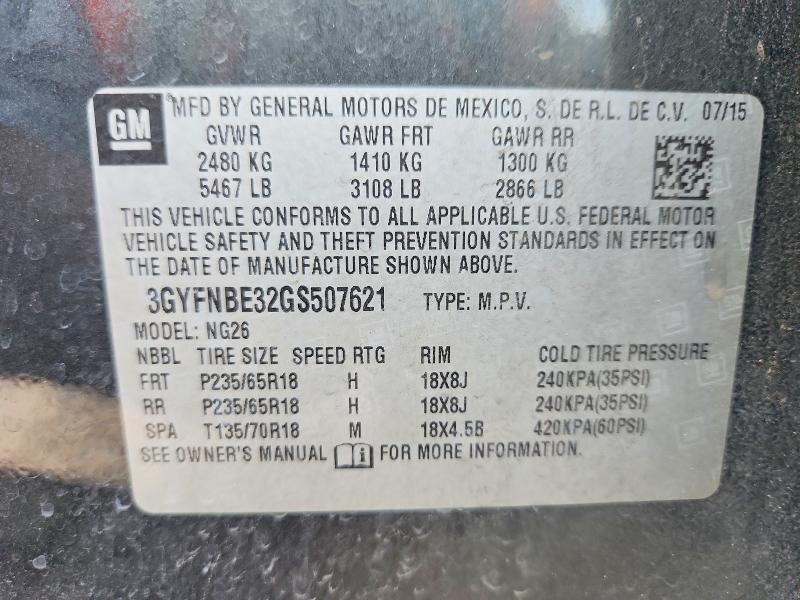 Продаж на аукціоні авто 2016 Cadillac Srx, vin: 3GYFNBE32GS507621, номер лоту: 64682756