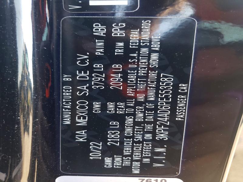 Aukcja sprzedaży 2023 Kia Forte, vin: 3KPF24AD6PE553587, numer aukcji: 64511646