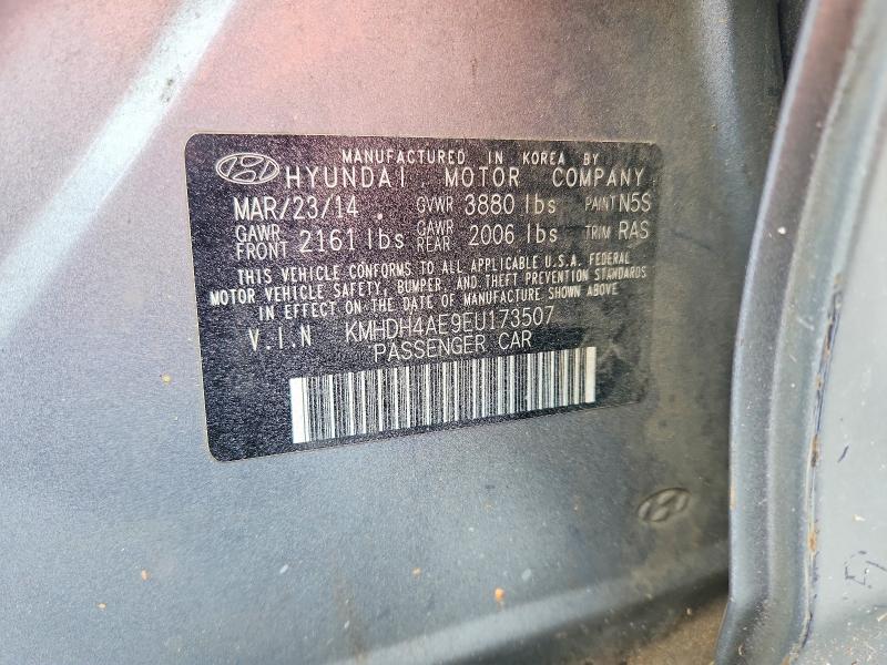 Aukcja sprzedaży 2014 Hyundai Elantra, vin: KMHDH4AE9EU173507, numer aukcji: 63916126