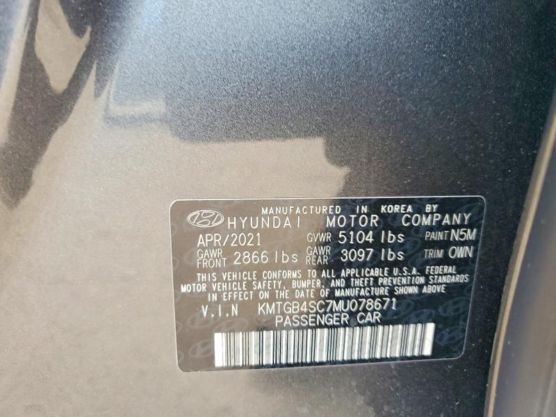 Aukcja sprzedaży 2021 Genesis G80, vin: KMTGB4SC7MU078671, numer aukcji: 65044466