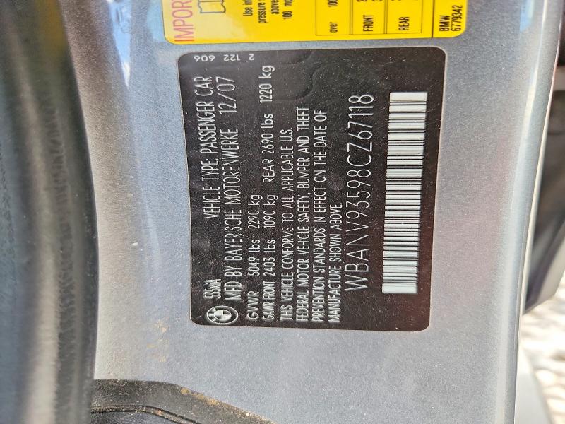 65496236 :رقم المزاد ، WBANV93598CZ67118 vin ، 2008 Bmw 535 مزاد بيع