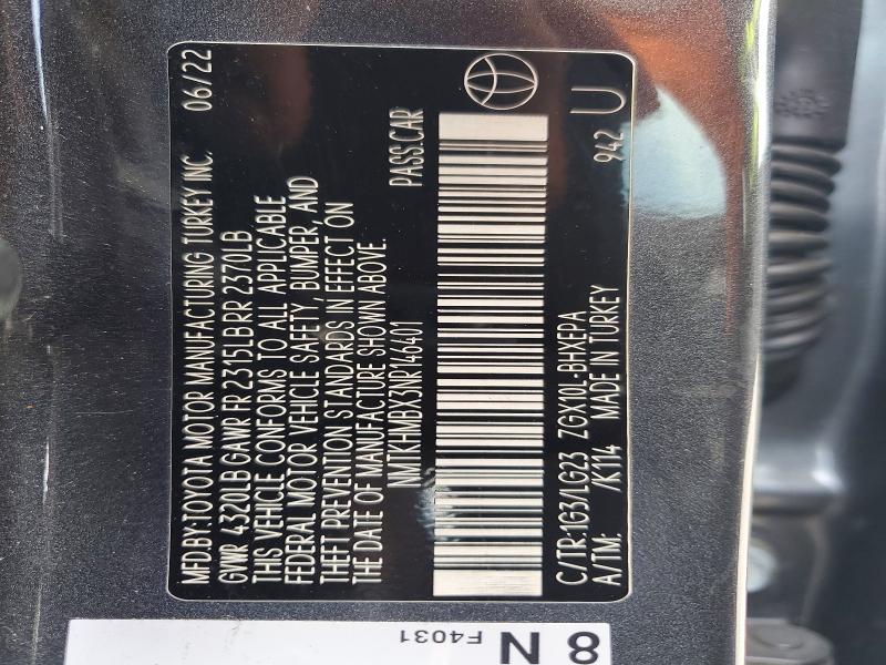 Продажа на аукционе авто 2022 Toyota C-hr, vin: NMTKHMBX3NR146401, номер лота: 63676546