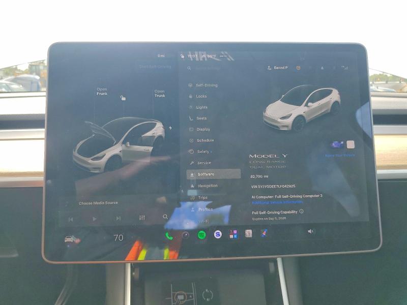 Aukcja sprzedaży 2020 Tesla Model Y, vin: 5YJYGDEE7LF042925, numer aukcji: 65508246