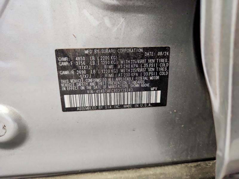 Aukcja sprzedaży 2025 Subaru Outback, vin: 4S4BTAFC9S3129343, numer aukcji: 66365806