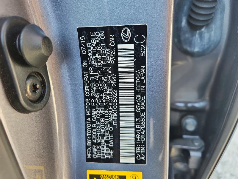 Aukcja sprzedaży 2016 Lexus Es, vin: JTHBK1GG8G2212847, numer aukcji: 63380776